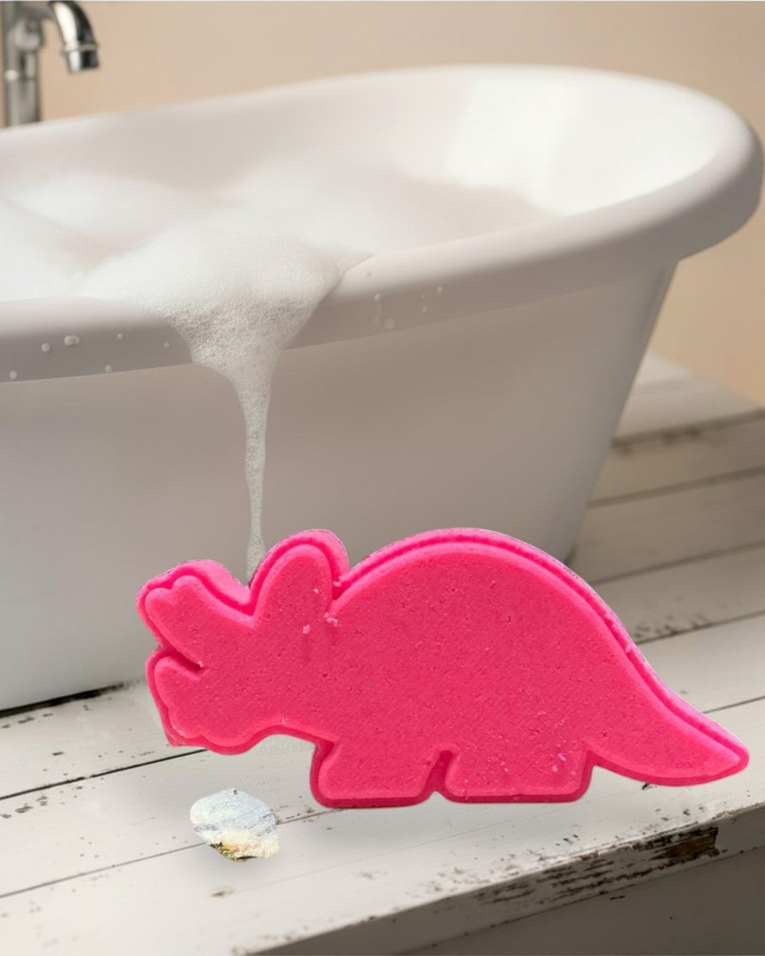 Triceratops Dino Bath Bomb - Pink - Calla Lily Cosmetics + CL kids