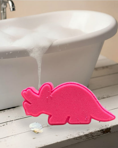 Triceratops Dino Bath Bomb - Pink - Calla Lily Cosmetics + CL kids
