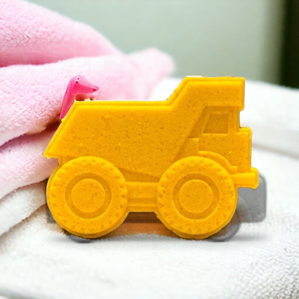 Dump Truck Bath Bomb-Yellow - Calla Lily Cosmetics + CL kids