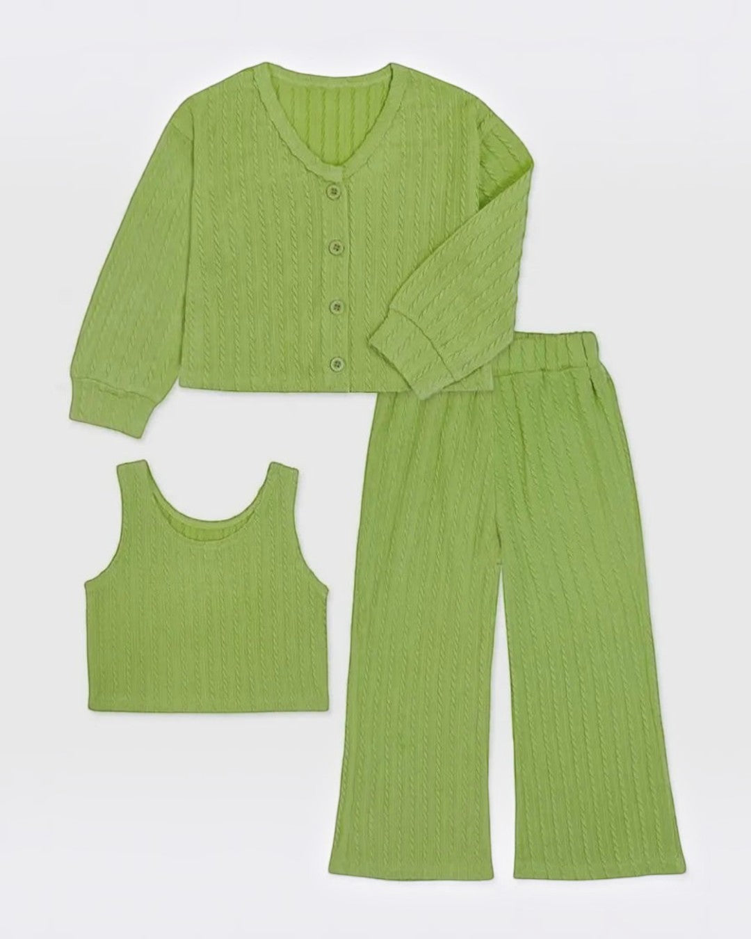 Moss Green Rib Knit Activewear - Calla Lily Cosmetics + CL kids