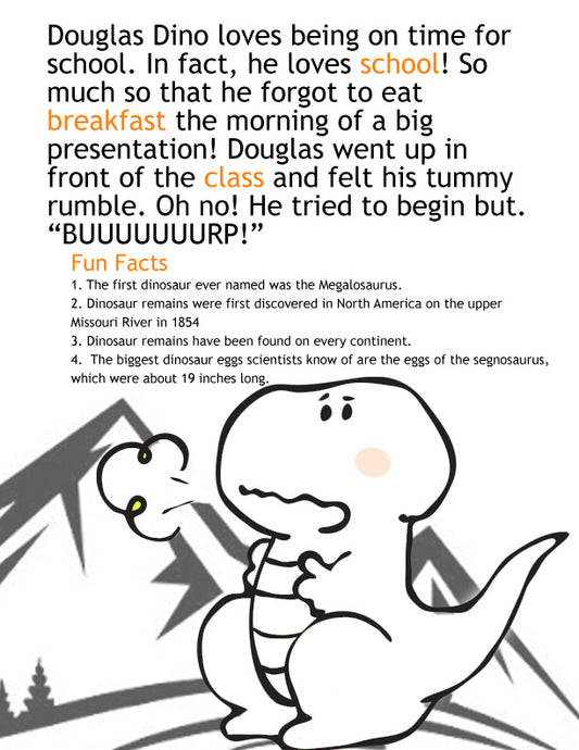 Douglas Dinosaur Coloring Sheet