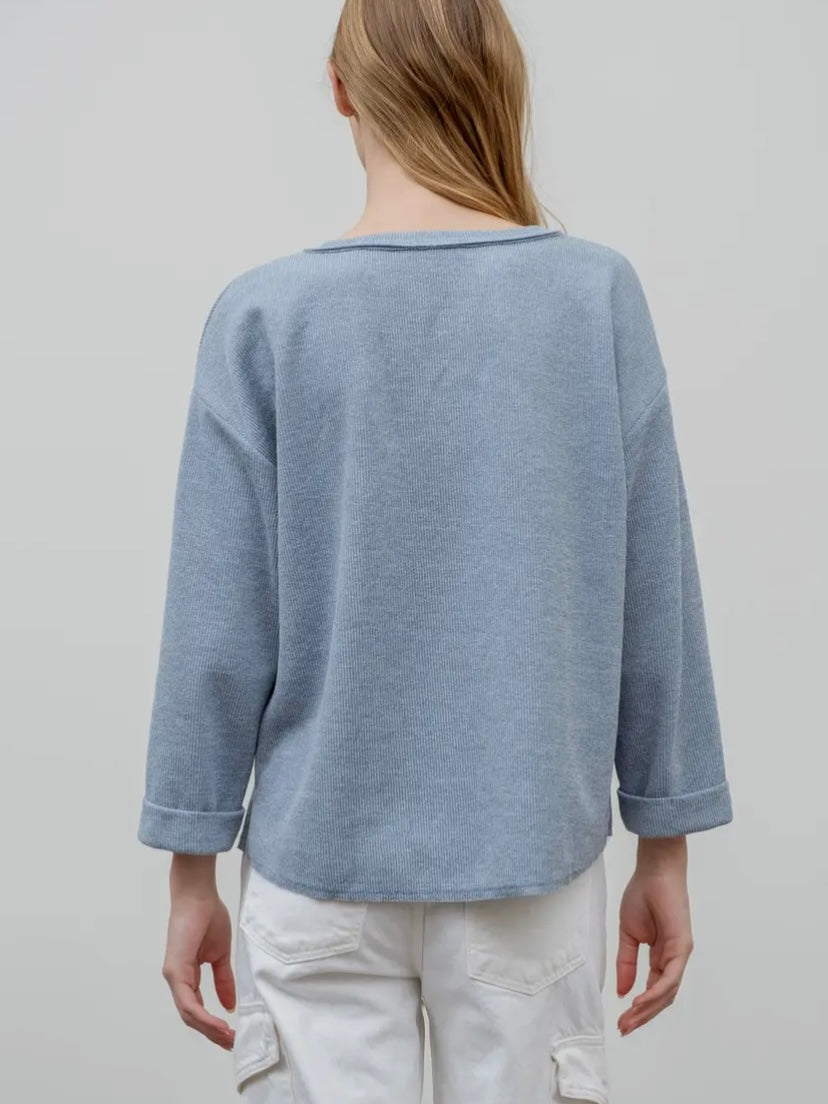 Raw Hen Light Blue Pullover Sweatshirt