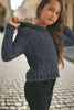 Grey Hooded Pullover Sweater- Tween