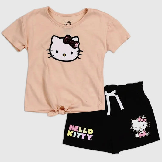 Hello Kitty Tan Short Set - Calla Lily Cosmetics + CL kids