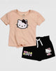 Hello Kitty Tan Short Set - Calla Lily Cosmetics + CL kids