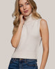Sleeveless Turtle Neck  Sweater - Ivory - Calla Lily Cosmetics + CL kids