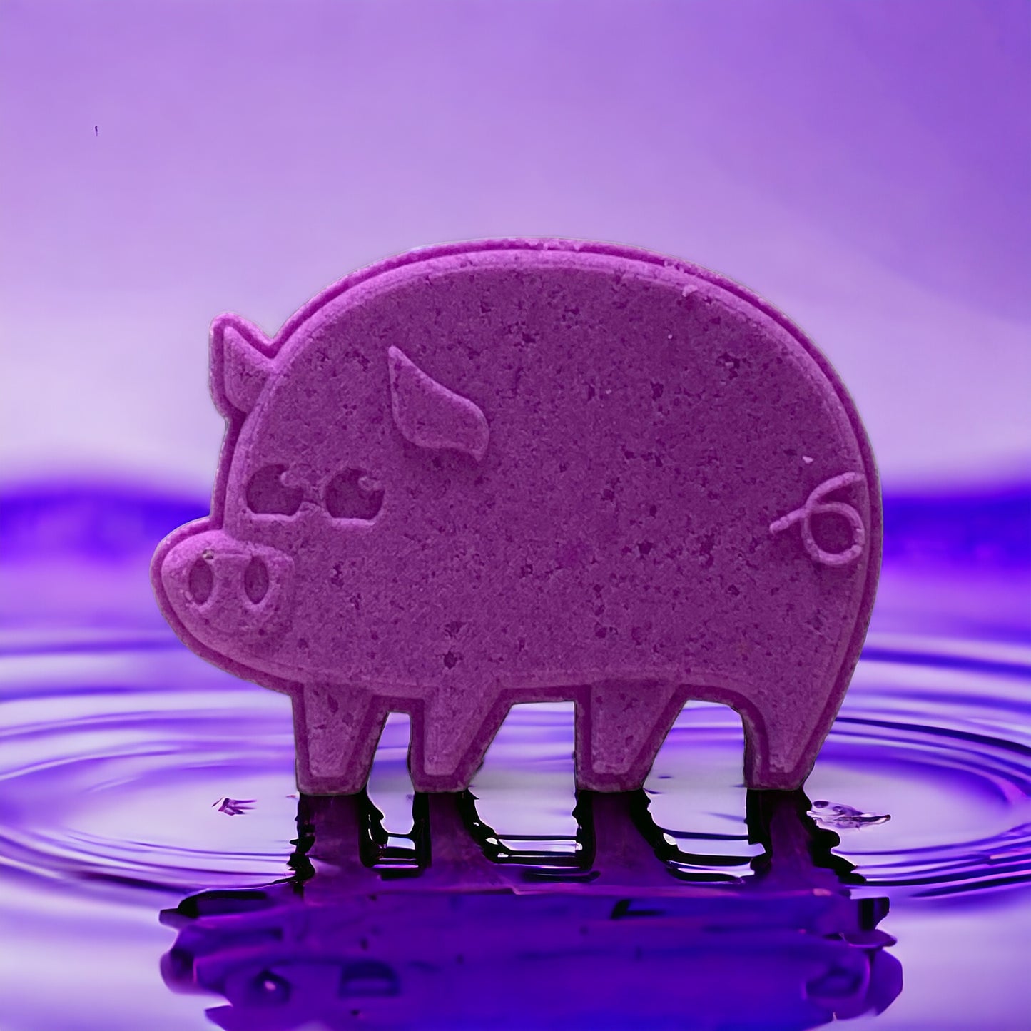 Piggy Bath Bomb - Purple - Calla Lily Cosmetics + CL kids