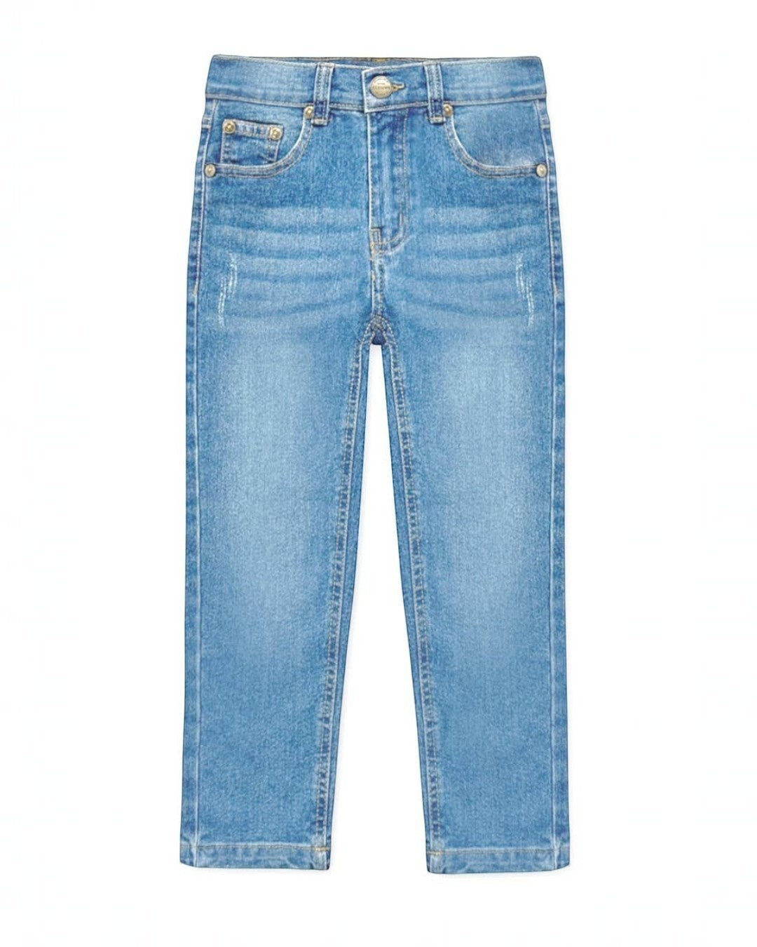 Blue jeans on a white background