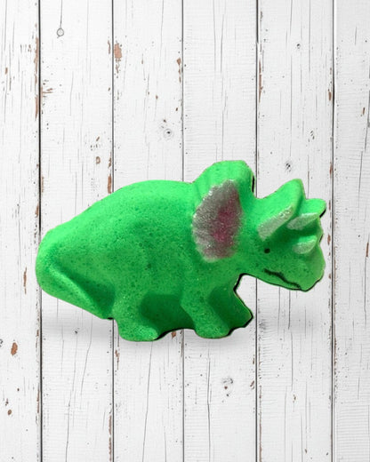 Med. Triceratops Dino Bath Bomb - Green - Calla Lily Cosmetics + CL kids