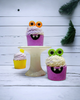 Calla Lily Cosmetics + CL kids monster bath bombs shaped like cupcakes with googly eyes and bubble bath icing