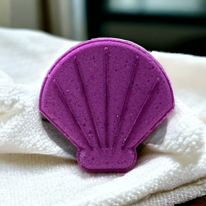 Shell Bath Bomb - Purple - Calla Lily Cosmetics + CL kids