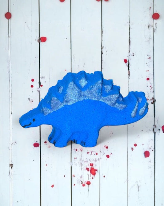 Stegosaurus Bath Bomb - Blue - Calla Lily Cosmetics + CL kids
