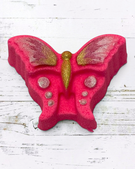Butterfly Bath Bomb - Pink - Calla Lily Cosmetics + CL kids