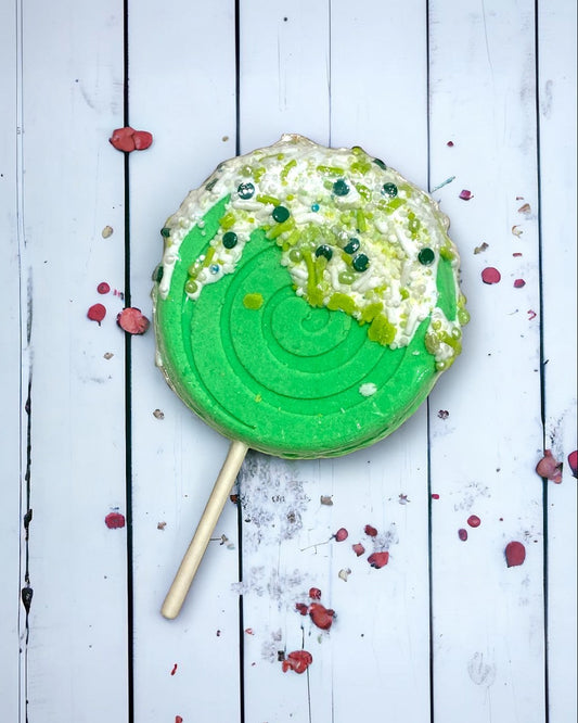 Lollipop Bath Bomb - Green - Calla Lily Cosmetics + CL kids