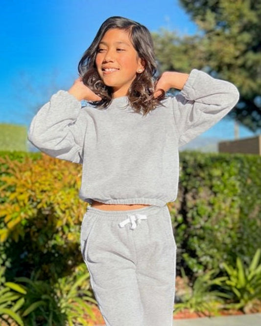 Tween Grey Sweatshirt - Calla Lily Cosmetics + CL kids