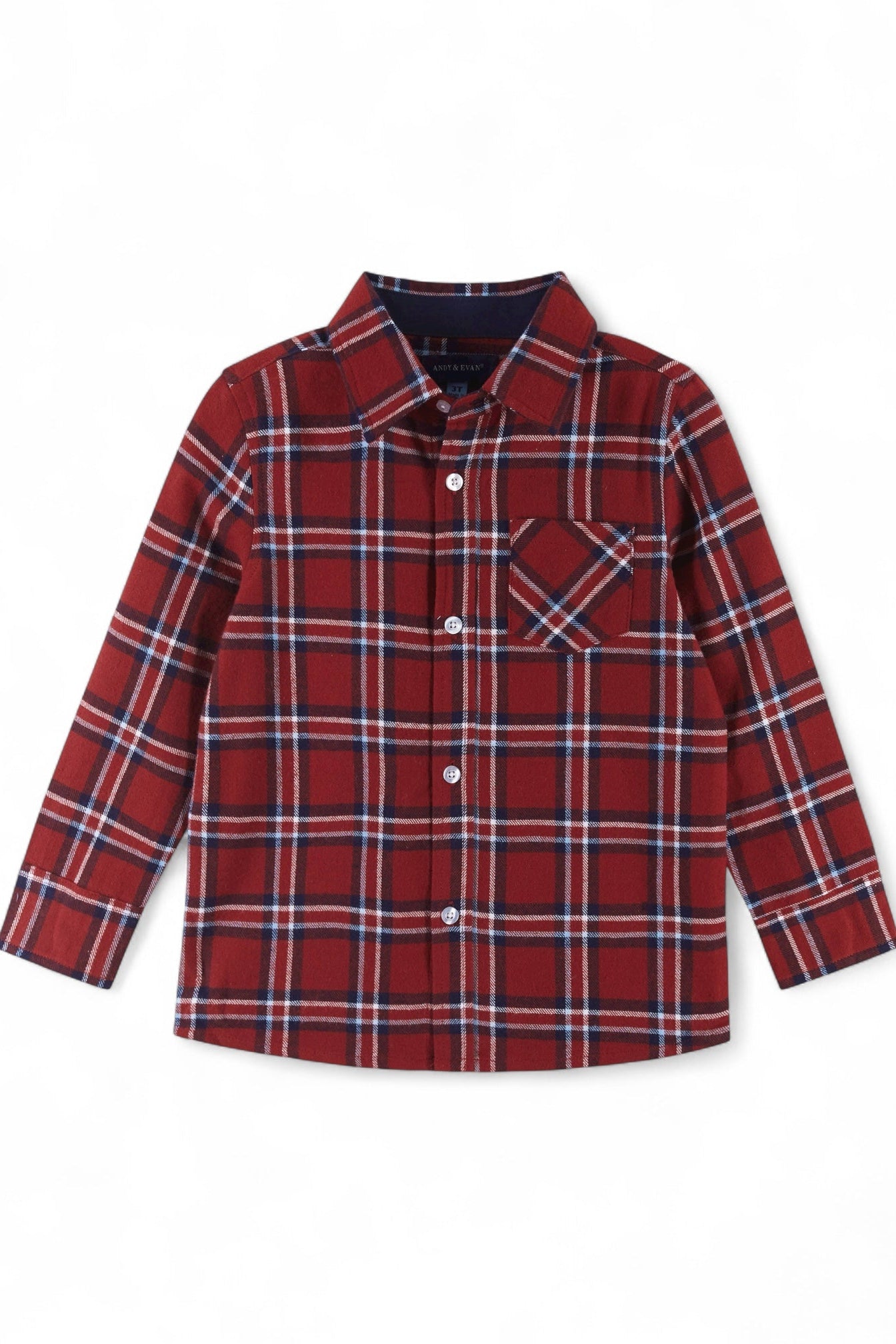 Red plaid shirt on a white background