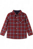 Red plaid shirt on a white background