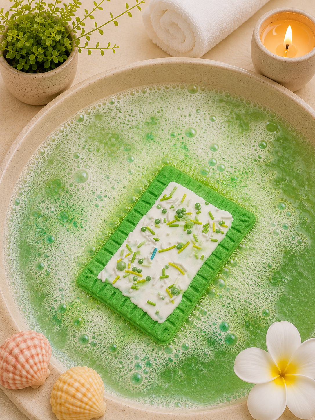 Pop Tart Bath Bomb l Citrus l Green