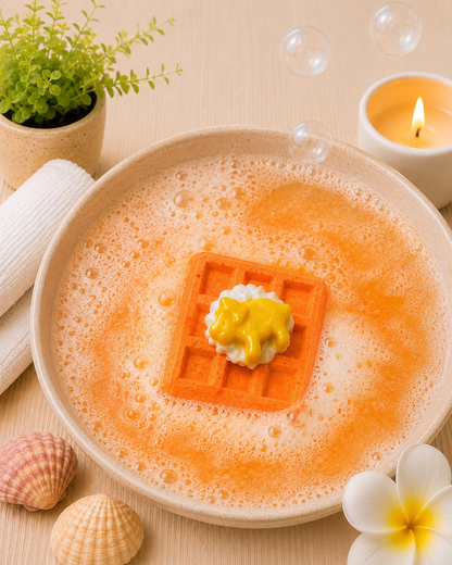 Waffle Bath Bomb l Fruity l Orange