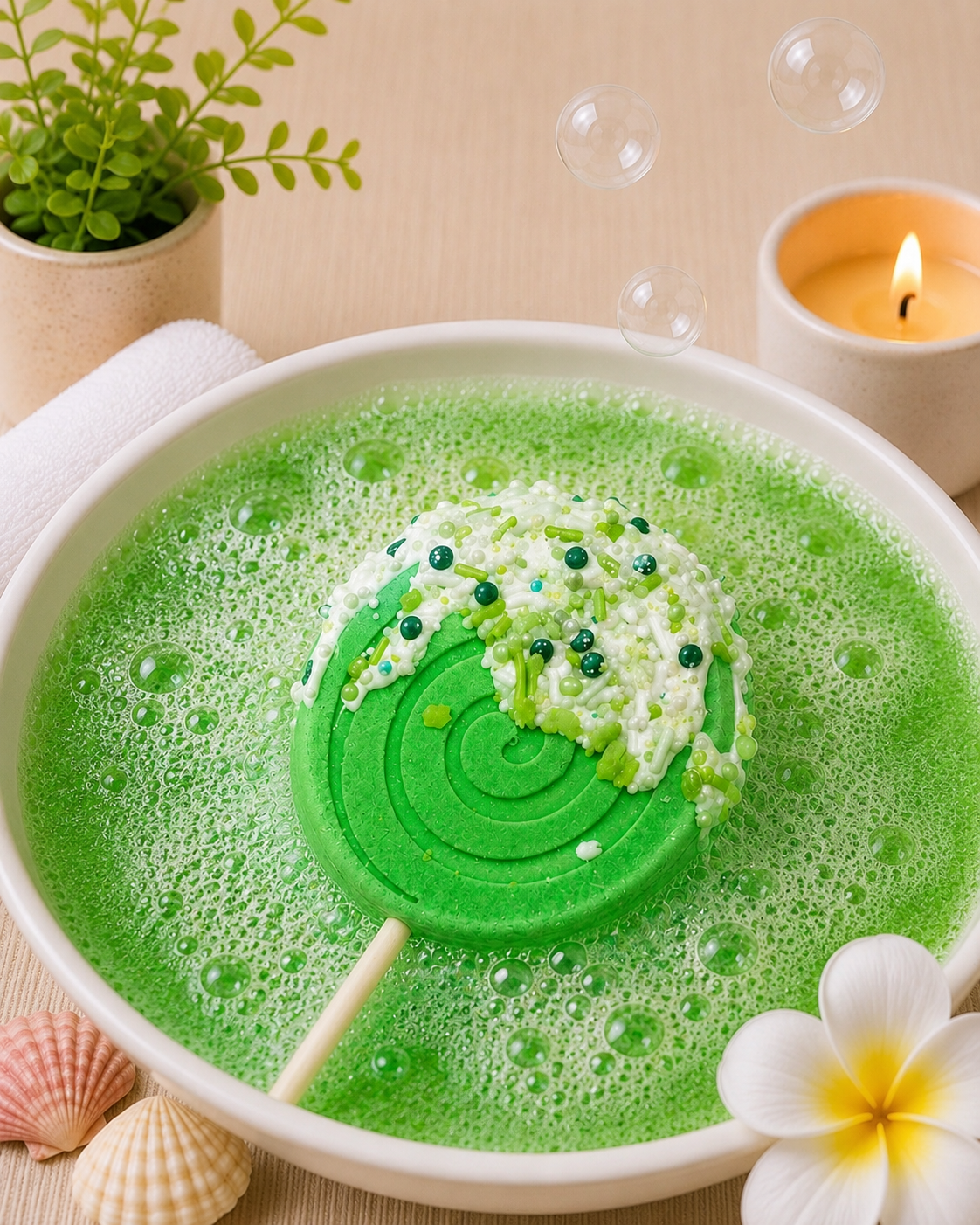 Lollipop Bath Bomb l Citrus l Green