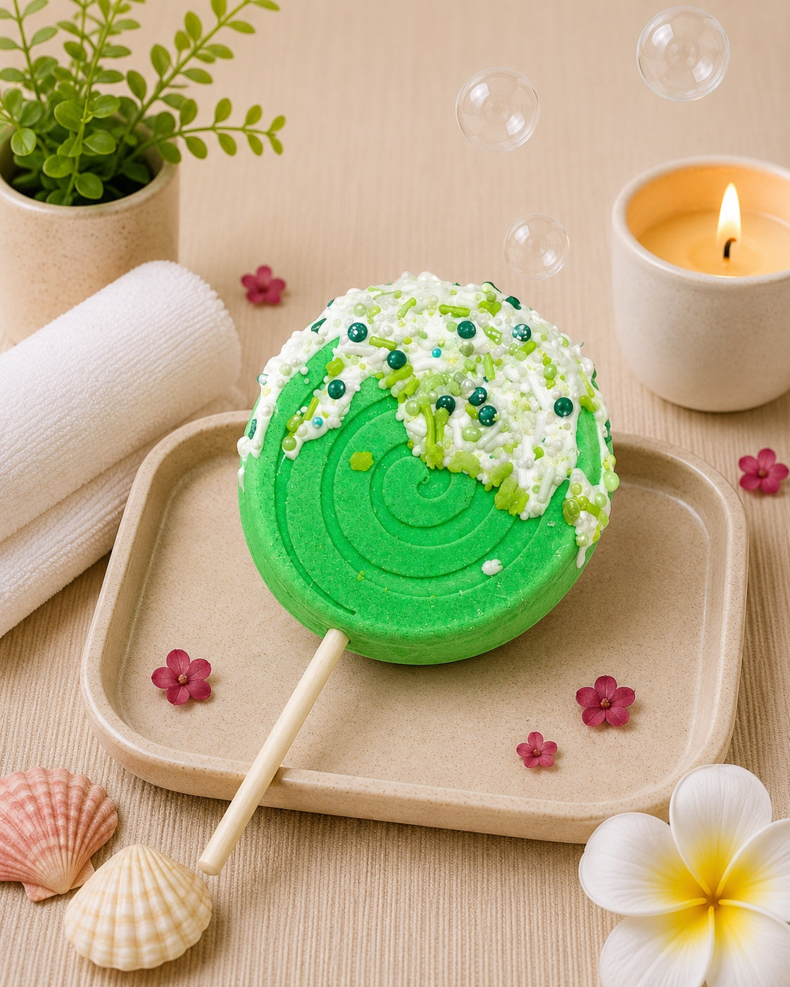 Lollipop Bath Bomb l Citrus l Green