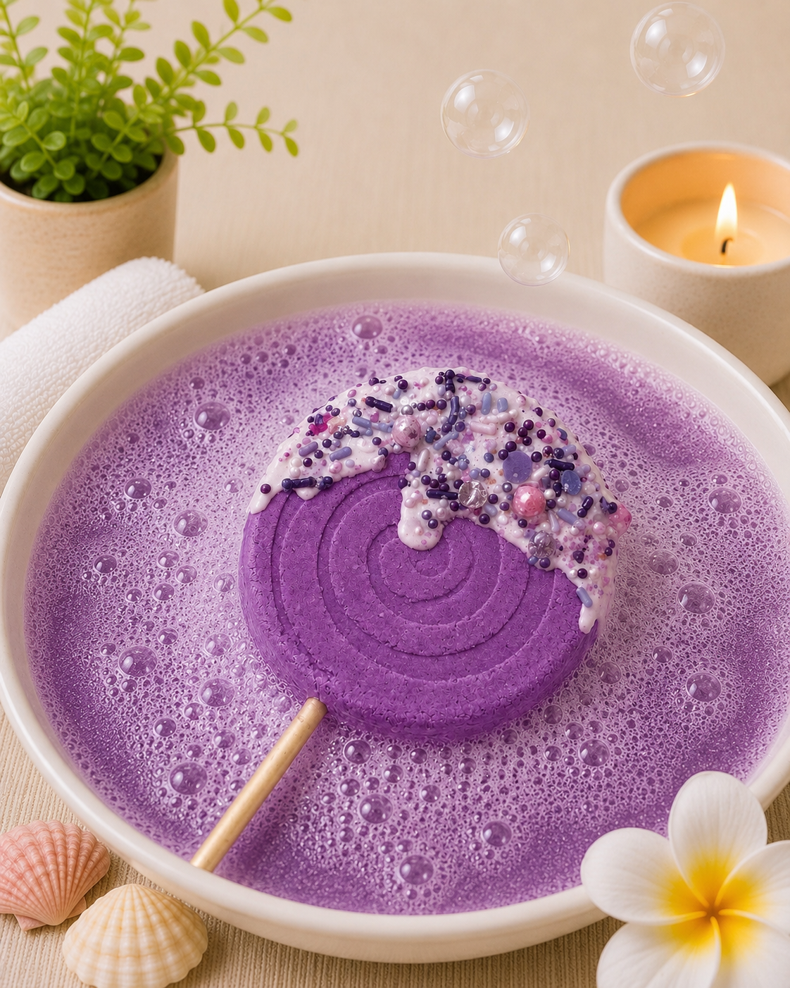 Lollipop Bath Bomb l Grape l Purple
