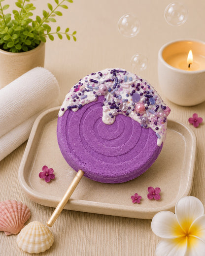 Lollipop Bath Bomb l Grape l Purple