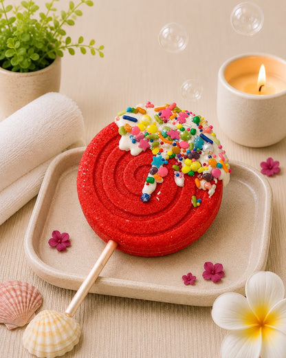 Lollipop Bath Bomb l Blood Orange l Red Orange