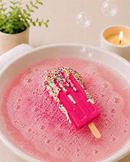 Popsicle Bath Bomb l Strawberry l Pink