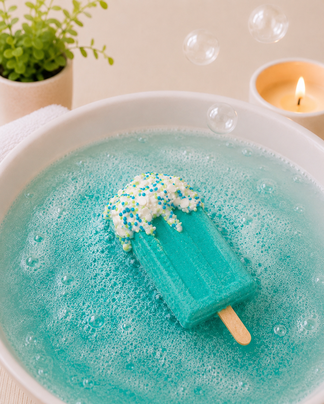 Popsicle Bath Bomb l Floral l Teal