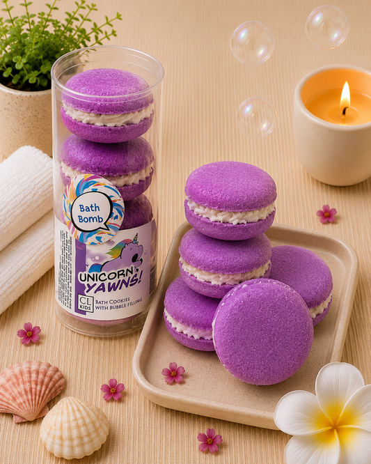 Unicorn Yawns Bath Bomb Cookies l Grape l Purple