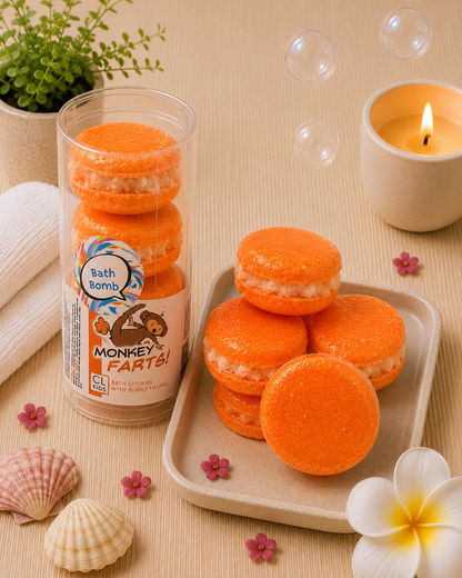 Milo Monkey Bath Bomb Cookies l Fruity l Orange