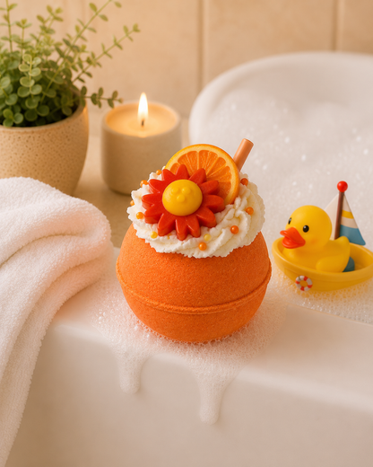 Bubbly Ball Bath Bomb l Blood Orange l Red Orange
