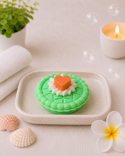 Mini Pie Bath Bomb l Citrus l Green
