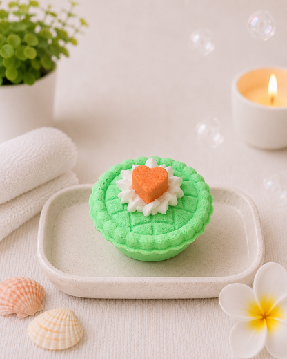Mini Pie Bath Bomb l Citrus l Green