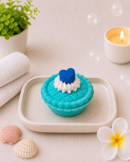Mini Pie Bath Bomb l Floral l Teal