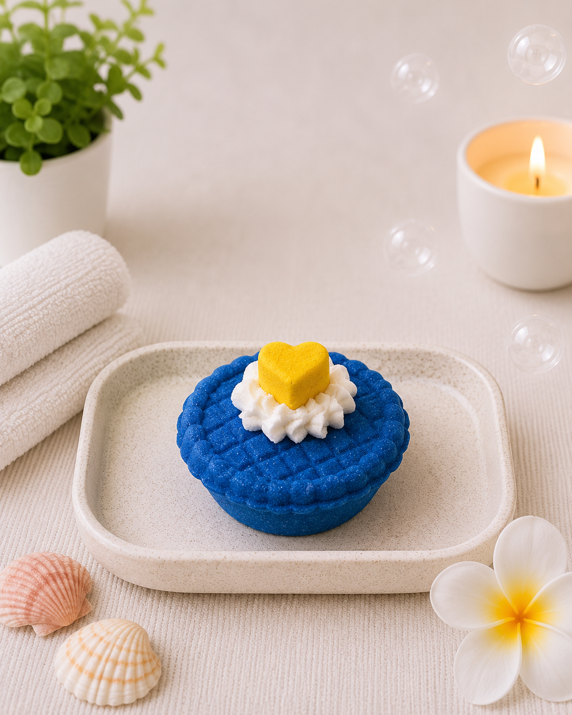 Mini Pie Bath Bomb l Blueberry l Blue