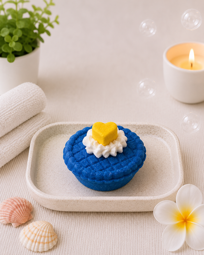 Mini Pie Bath Bomb l Blueberry l Blue