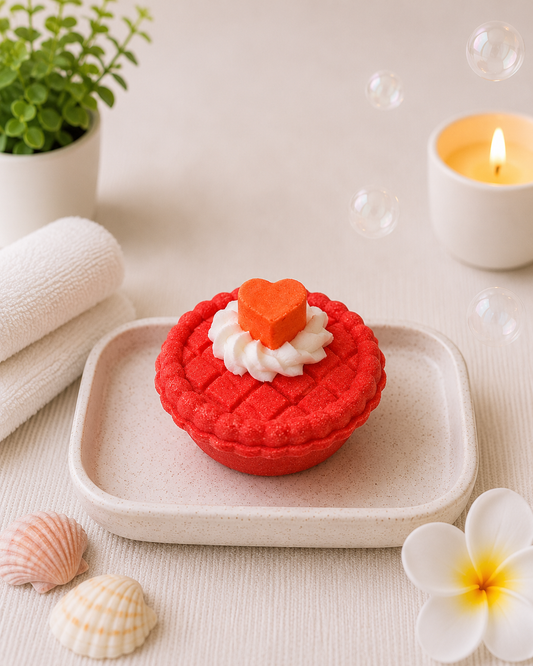 Mini Pie Bath Bomb l Blood Orange l Red Orange