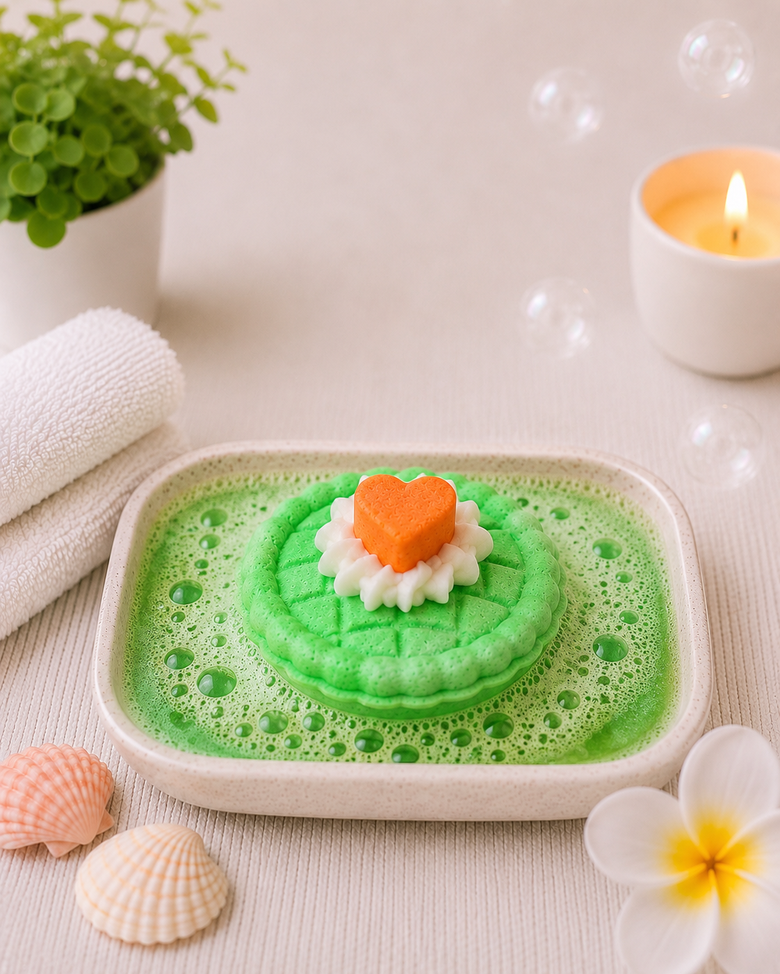 Mini Pie Bath Bomb l Citrus l Green