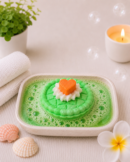 Mini Pie Bath Bomb l Citrus l Green