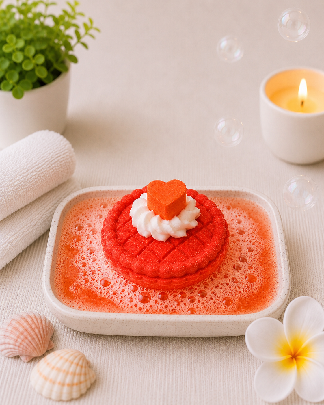 Mini Pie Bath Bomb l Blood Orange l Red Orange