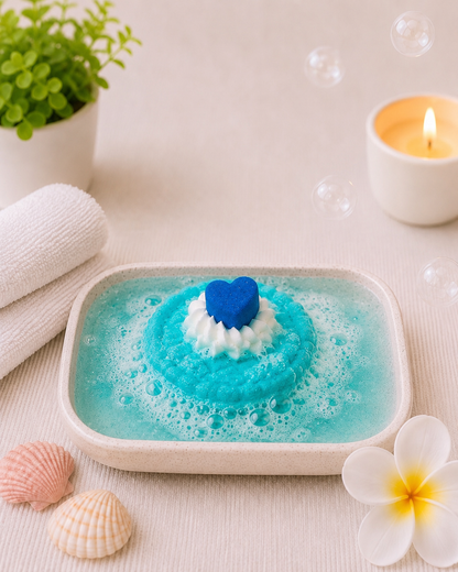 Mini Pie Bath Bomb l Floral l Teal