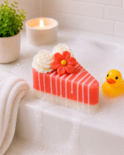 Blood Orange Cake Slice Soap