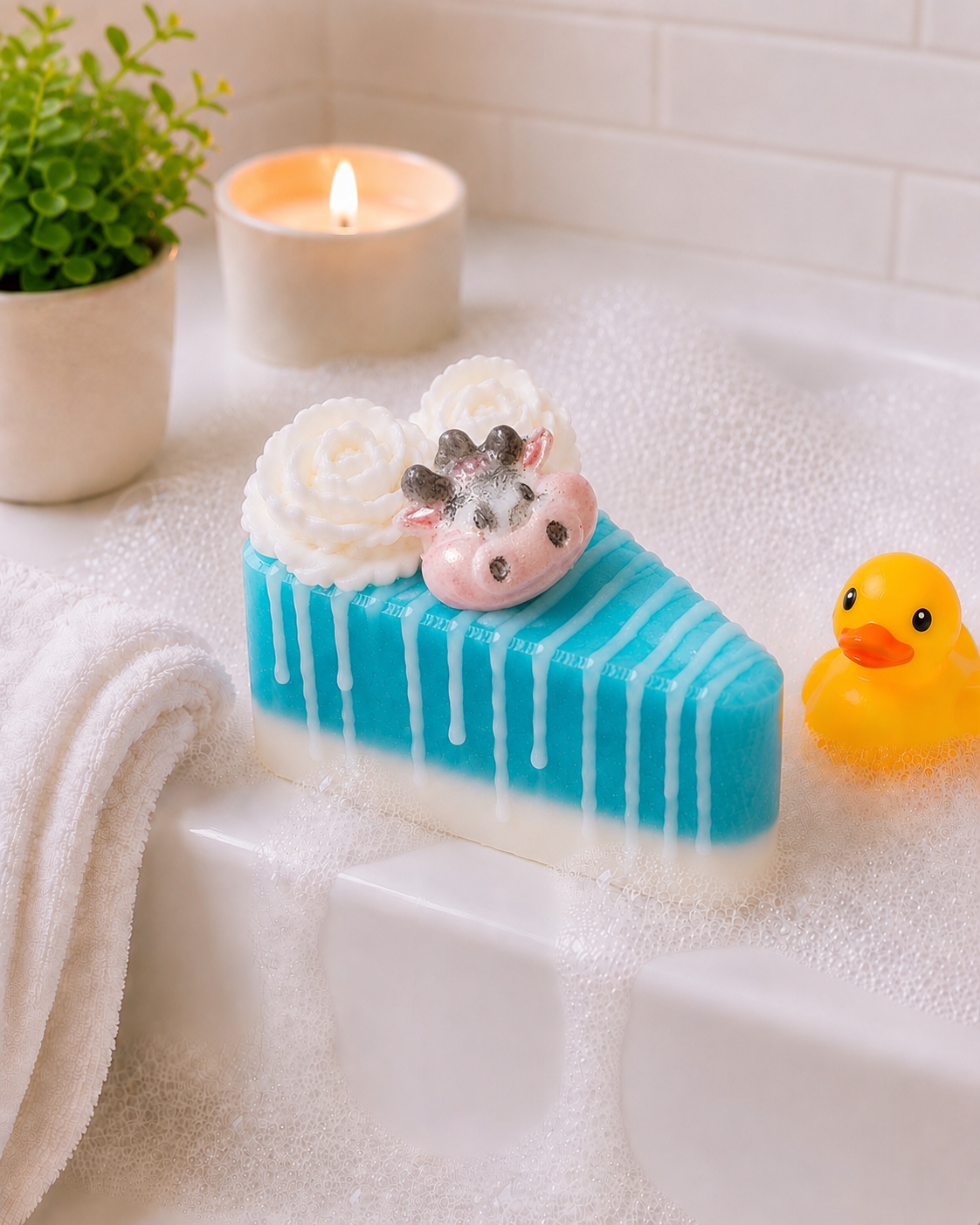 Floral Cake Slice Soap