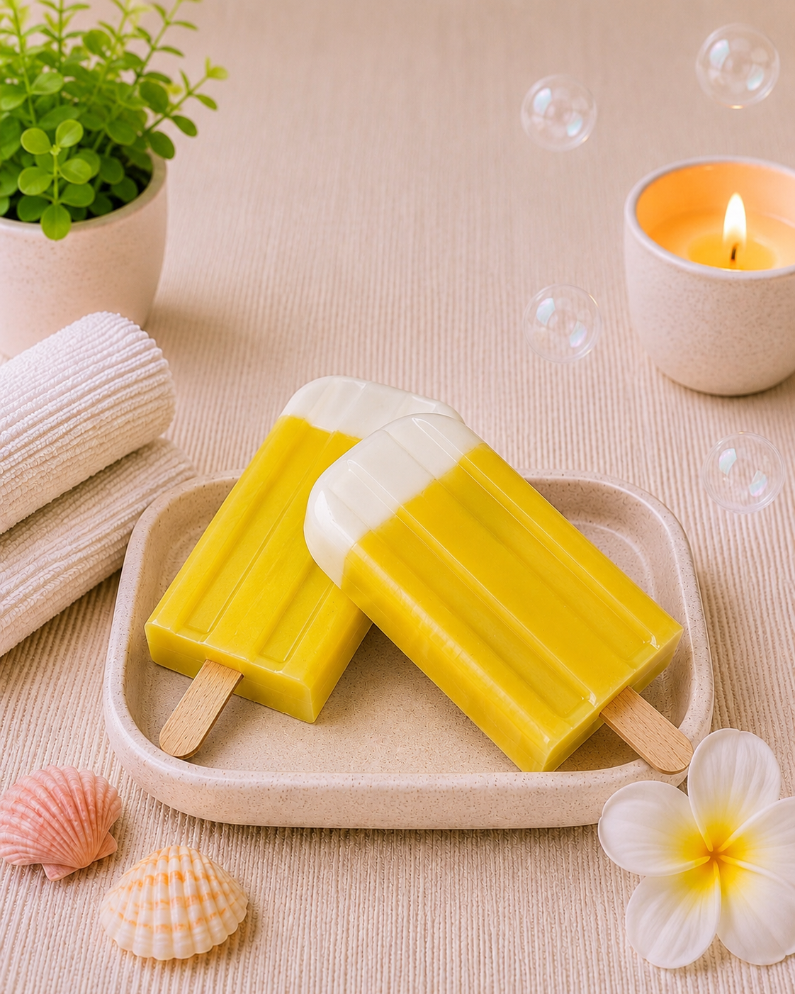Popsicle Soap l Pineapple l Yellow