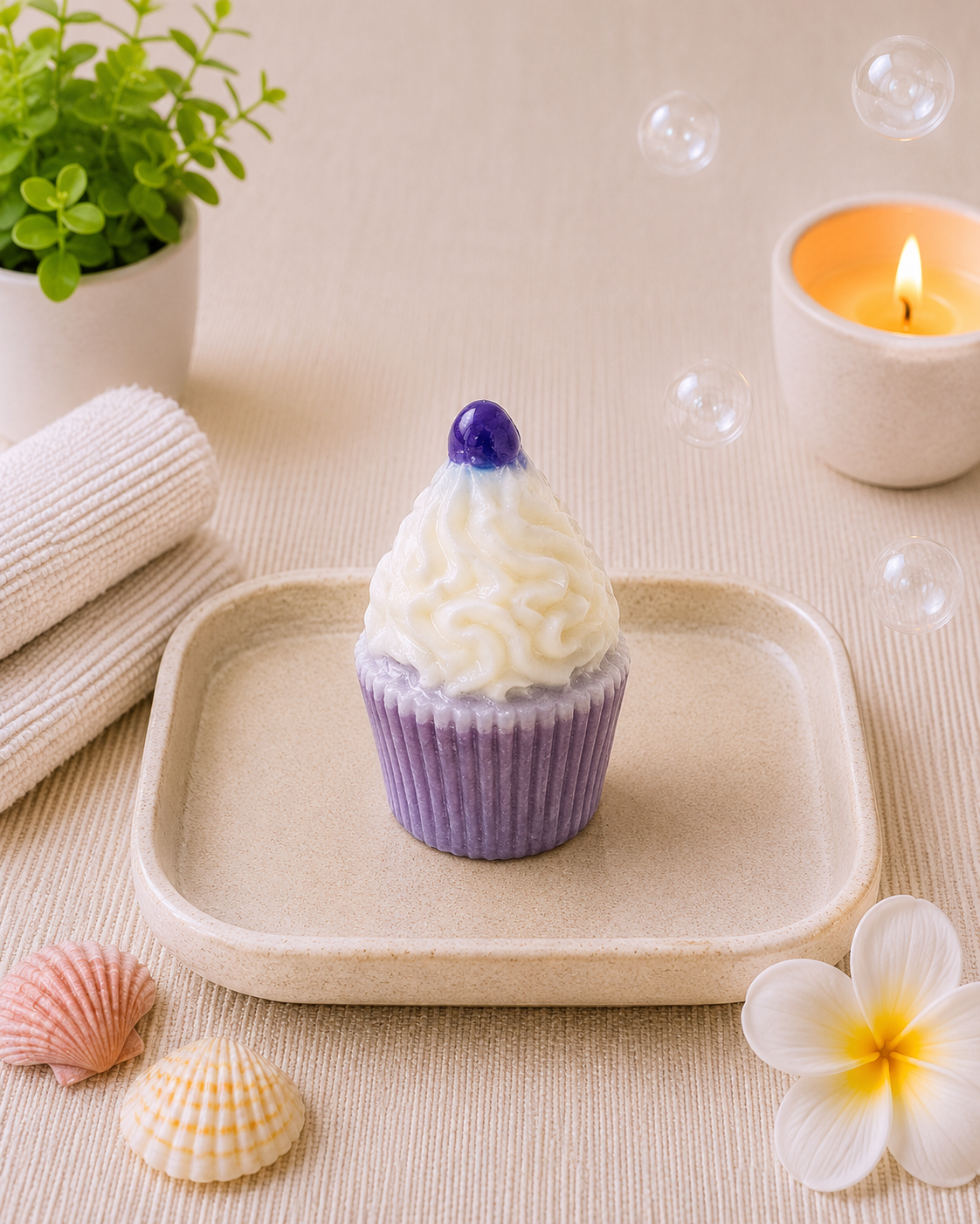 Small Cupcake Soap l Grape l Purple