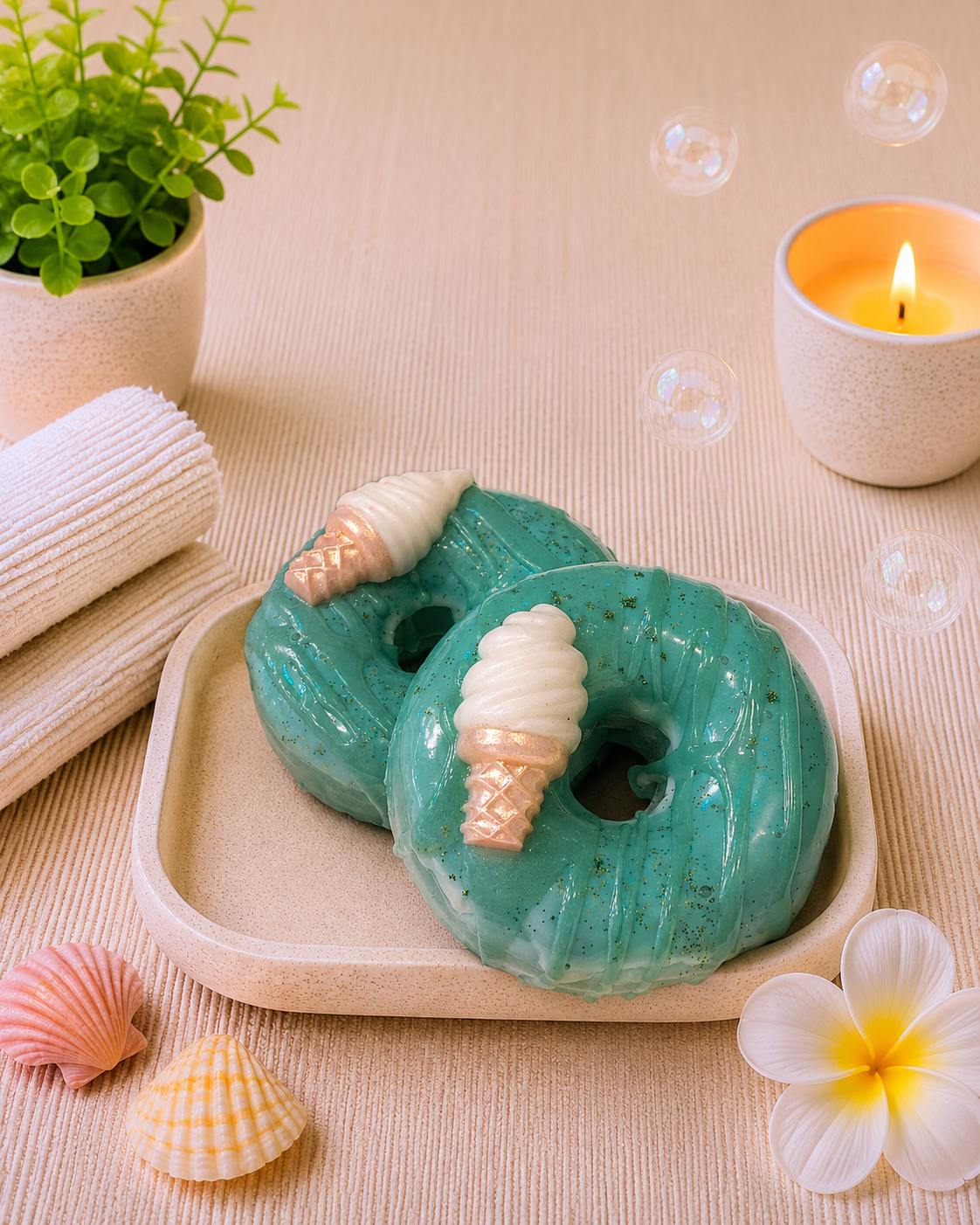 3" Donut Soap l Citrus l Green
