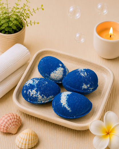 Speckled Egg Bath Bomb l Blueberry l Blue