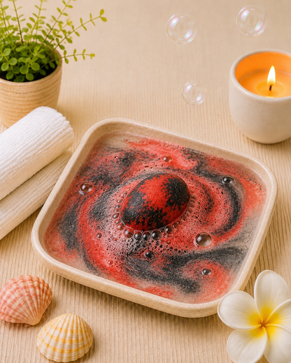 Speckled Egg Bath Bomb l Dragons Blood l Red & Black